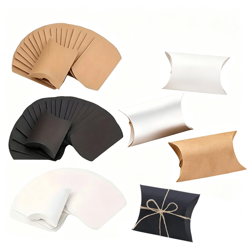 Kraft Paper Box - 50/100PCS Multicolor Kraft Paper Pillow Box