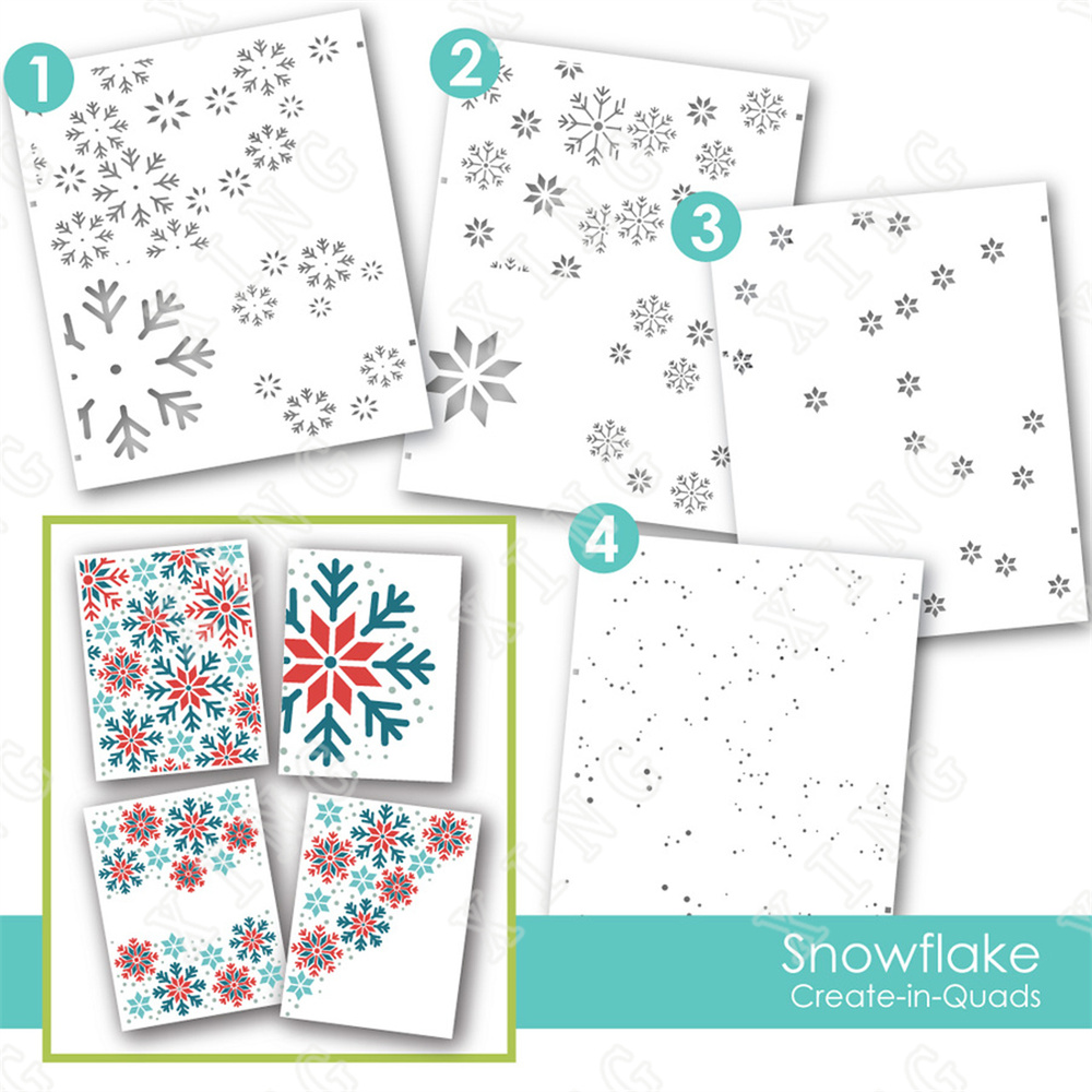 Candle Supplies For Sale - Snowflake Layering Stencil New Scrapbook Diary