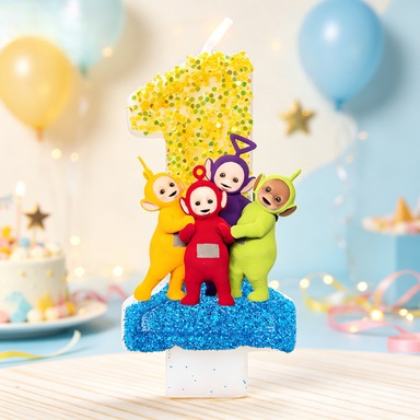 Candle Surprise - Teletubbies Themed Wax Birthday Candles Four