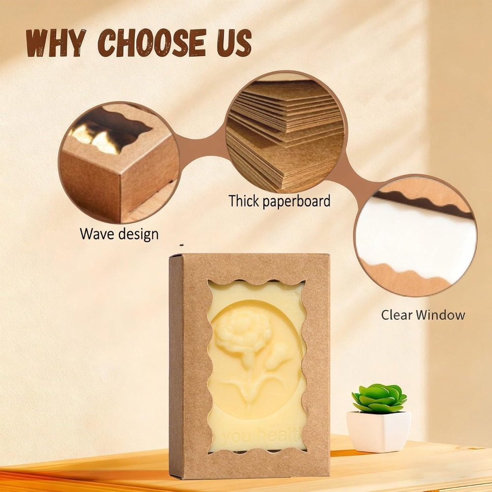 40PCS Kraft Paper Soap Boxes w - Kraft Paper Box 评论和价格