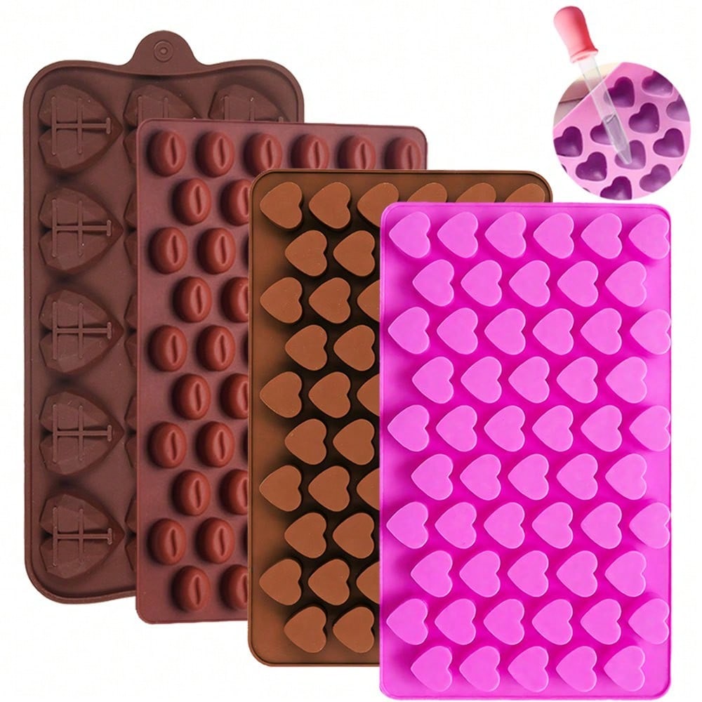 2pcs/set Heart-shaped Coffee B - Candle Wax Scale 评论和价格