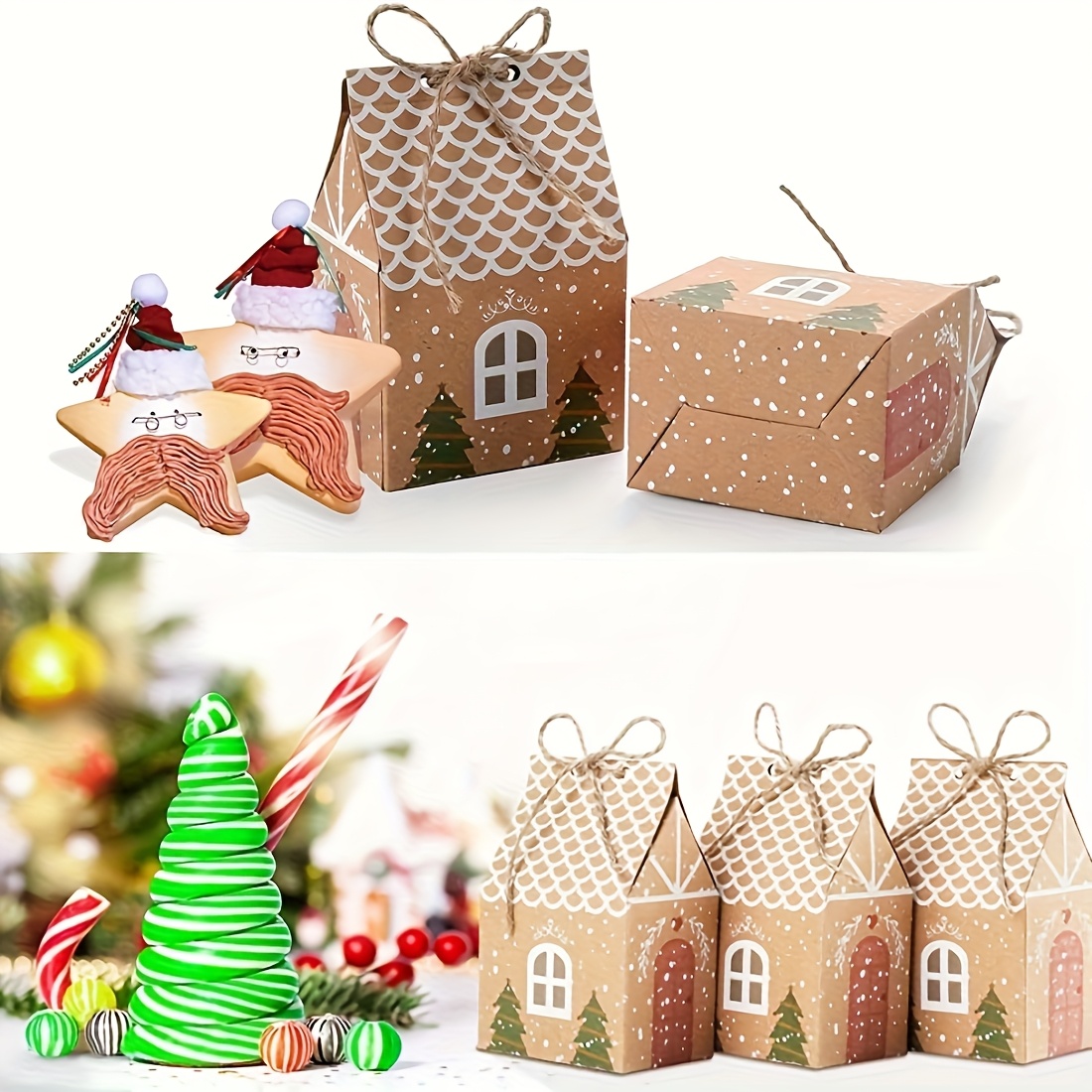 10/20pcs Mini Kraft Paper Gift - Kraft Paper Box 评论和价格