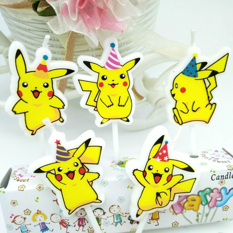 5pcs/lot Pokemon Birthday Cake - Candle Surprise 评论和价格