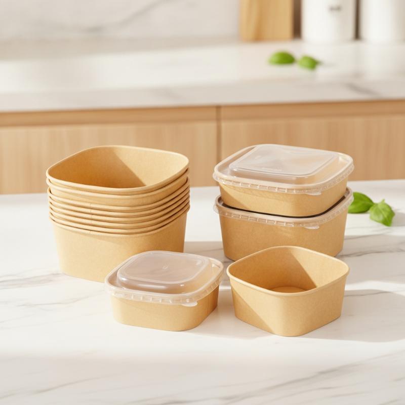 #10Pcs Disposable Lunch Box Kr - Kraft Paper Box 评论和价格