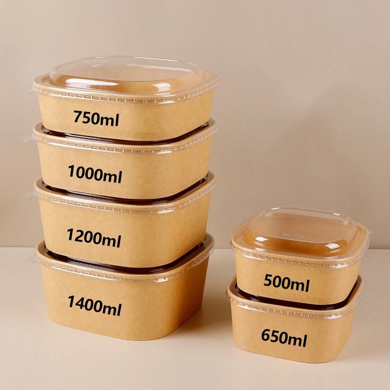 #10Pcs Disposable Lunch Box Kr - Kraft Paper Box 评论和价格
