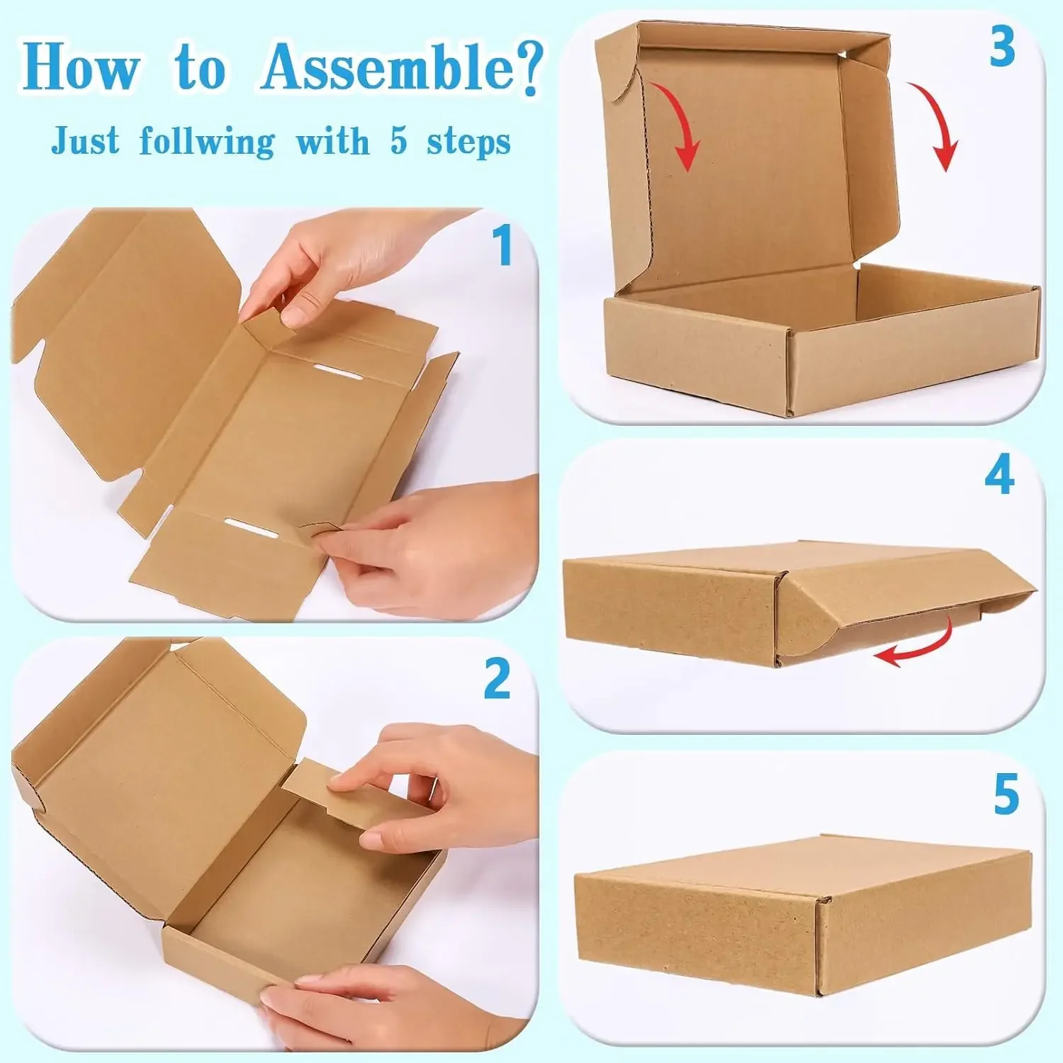 10/20PCS Corrugated Box Mailer - Kraft Paper Box 评论和价格