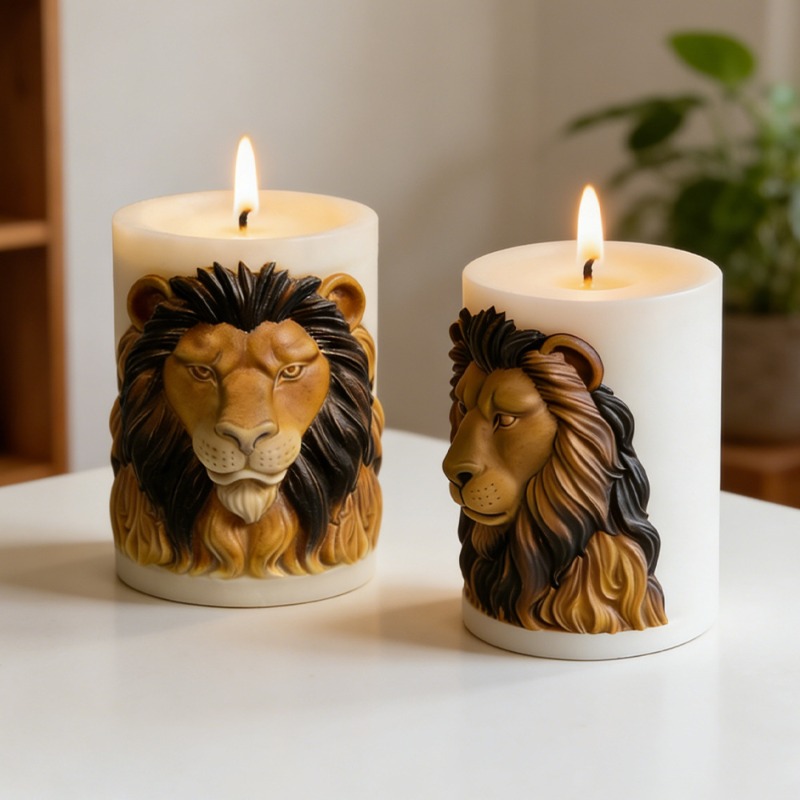 Animals Lion Candle Molds Sili - Candle Supplies Luxury 评论和价格